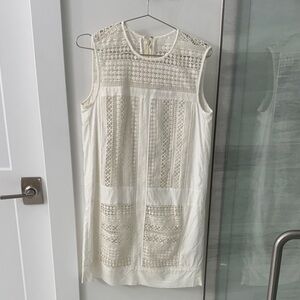 J. Crew Cream Lace Mini Dress